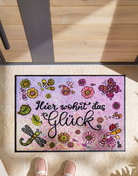 Fußmatte "Hier wohnt das Glück"