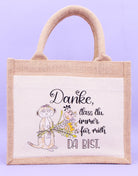 Geschenktasche Jute "Danke, dass du immer da bist"