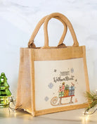Geschenktasche Jute "Schlitten"
