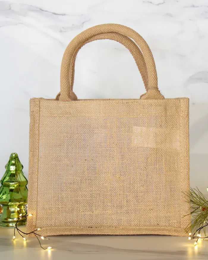 Geschenktasche Jute "Schlitten"