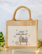 Geschenktasche Jute "Schlitten"