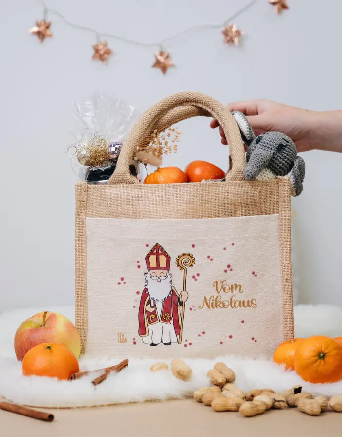 Geschenktasche Jute "Vom Nikolaus"