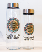 Glasflasche "Blume des Lebens"