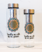 Glasflasche "Blume des Lebens"