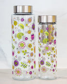 Glasflasche "Glücksblumen"