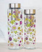 Glasflasche "Glücksblumen"