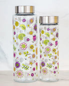 Glasflasche "Glücksblumen"