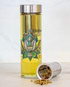 Glasflasche "Lotusblüte"