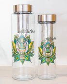 Glasflasche "Lotusblüte"