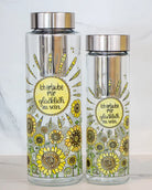 Glasflasche "Sonnenblumen"
