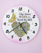 Glaswanduhr „Folge deinem Herzen“