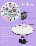 Glaswanduhr „Lebe im Hier und Jetzt“