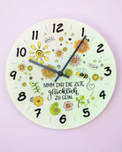 Glaswanduhr "Nimm dir die Zeit"