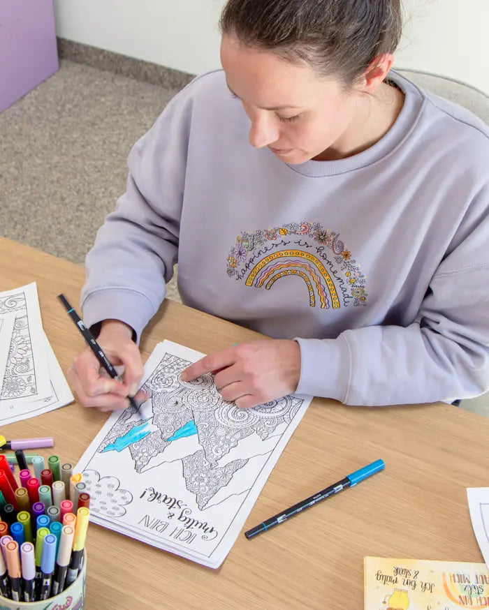 Inspirierende Ausmalbilder für Erwachsene – Glück, Zuversicht & Selbstliebe