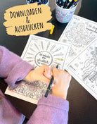 Inspirierende Ausmalbilder für Erwachsene – Glück, Zuversicht & Selbstliebe