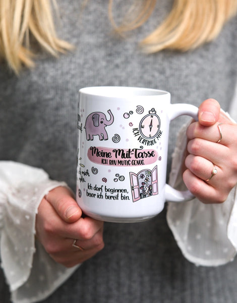 Jumbo-Teetasse „Meine Mut-Tasse“ – 450 ml – Rollin'Art GmbH