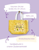 Jute Beach Bag "Glücksgefühle"