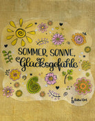 Jute Beach Bag "Glücksgefühle"