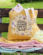 Jute Beach Bag "Love yourself and be kind"
