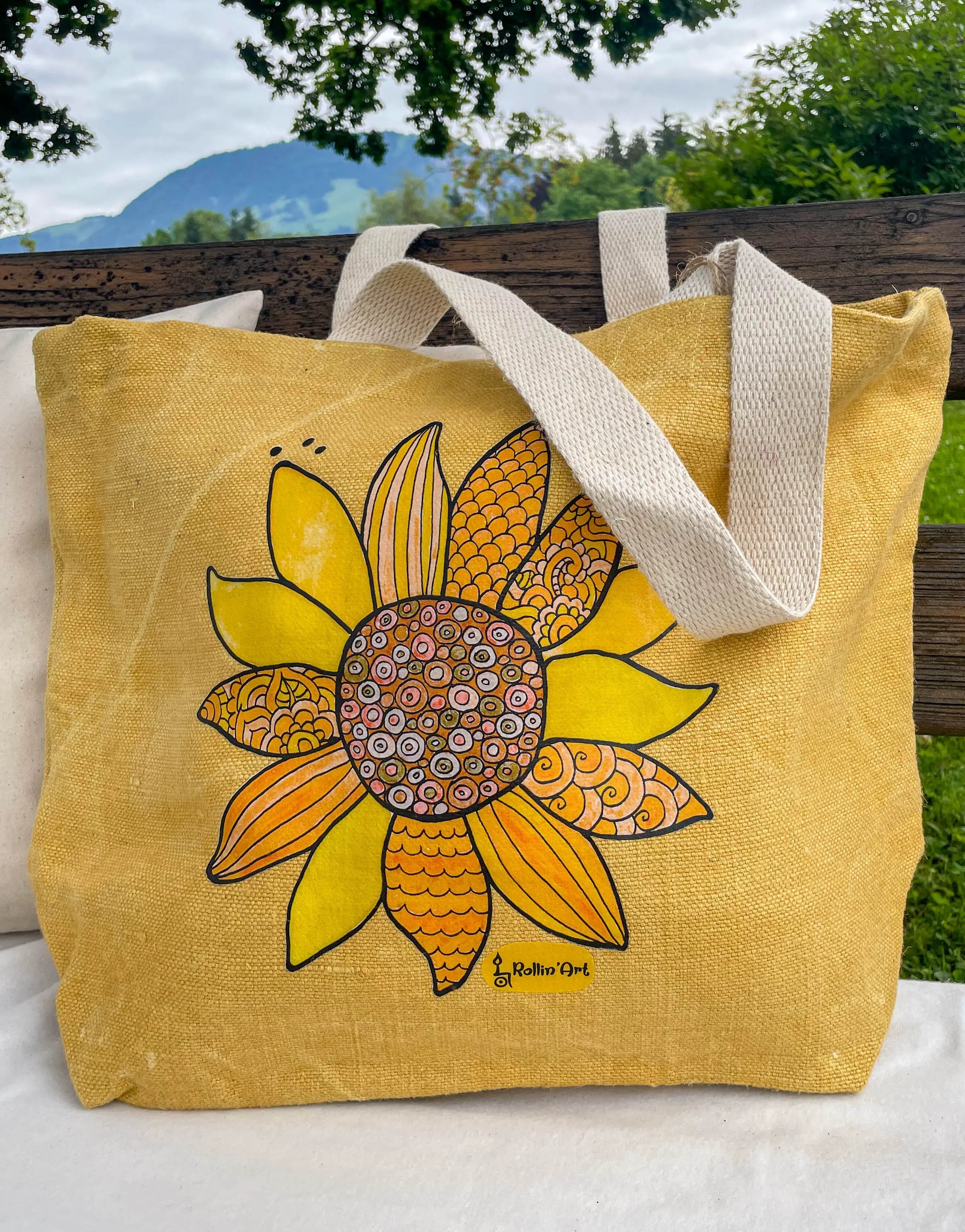 Jute Beach Bag "Sonnenglück"