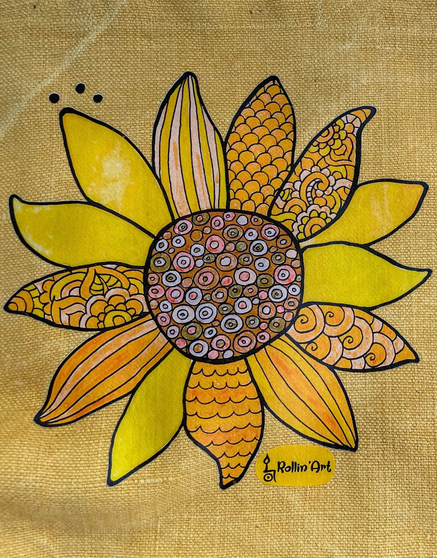 Jute Beach Bag "Sonnenglück"