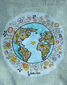 Jute Beach Bag "Wundervolle Welt"