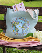 Jute Beach Bag "Wundervolle Welt"