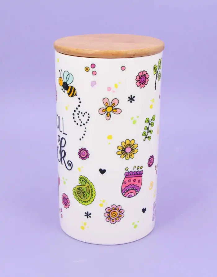 Keramikdose L "Dose voll Glück"