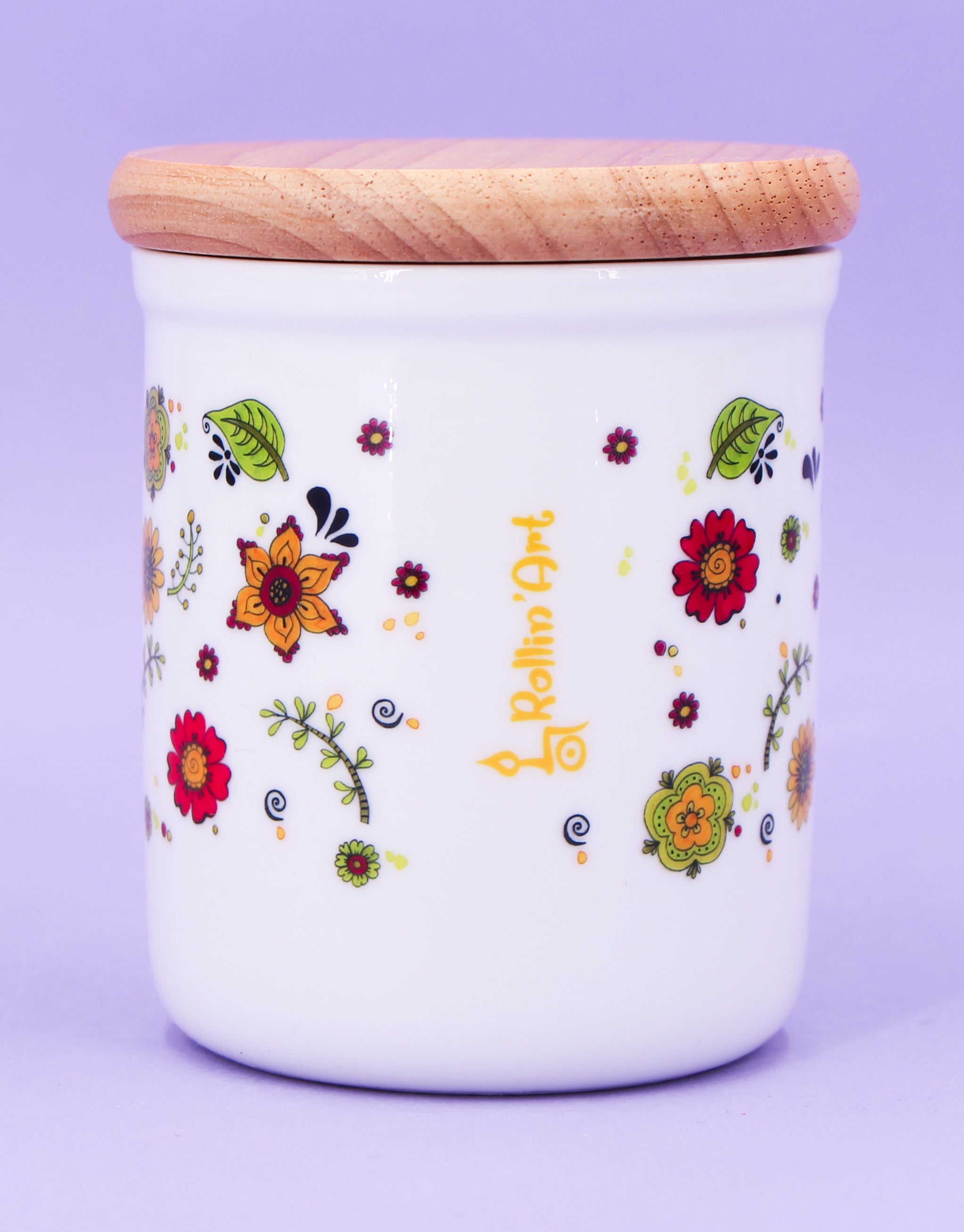 Keramikdose klein mit Holzdeckel "Die kleinen Dinge"