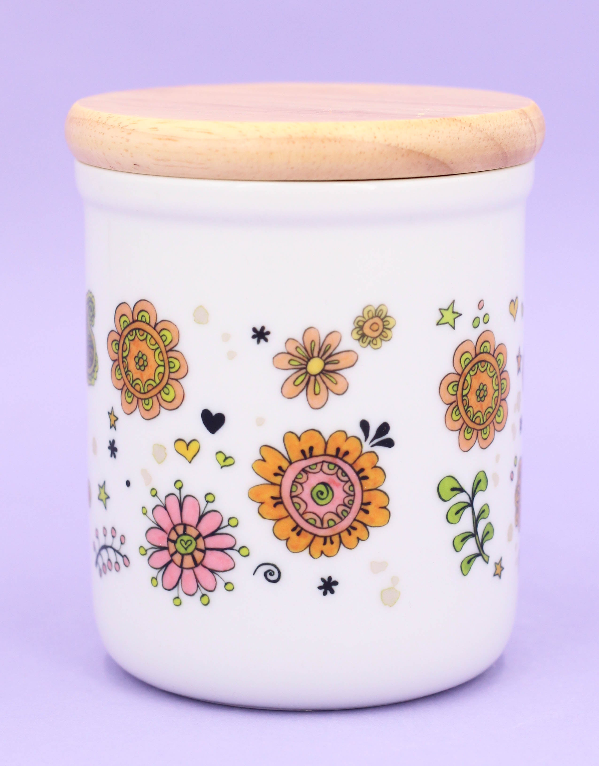 Keramikdose klein mit Holzdeckel "Mama"