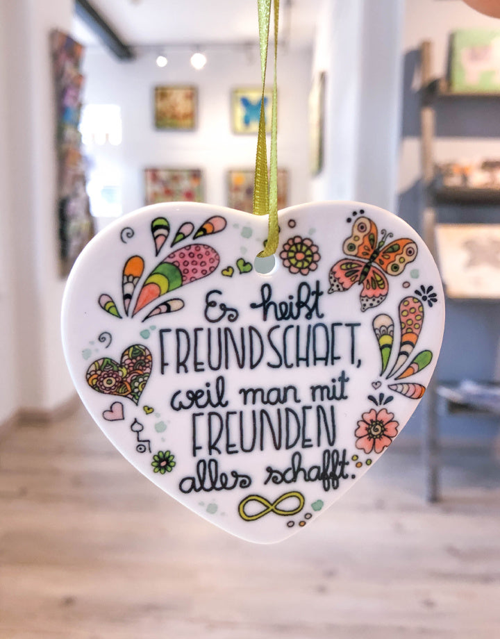 Keramikherz "Freundschaft"