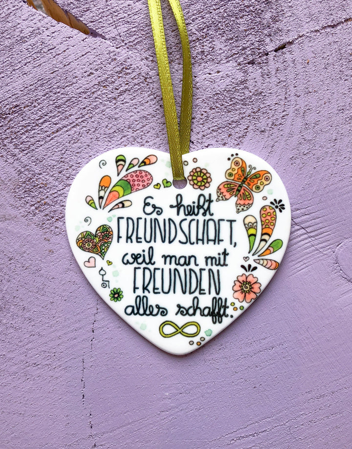 Keramikherz "Freundschaft"