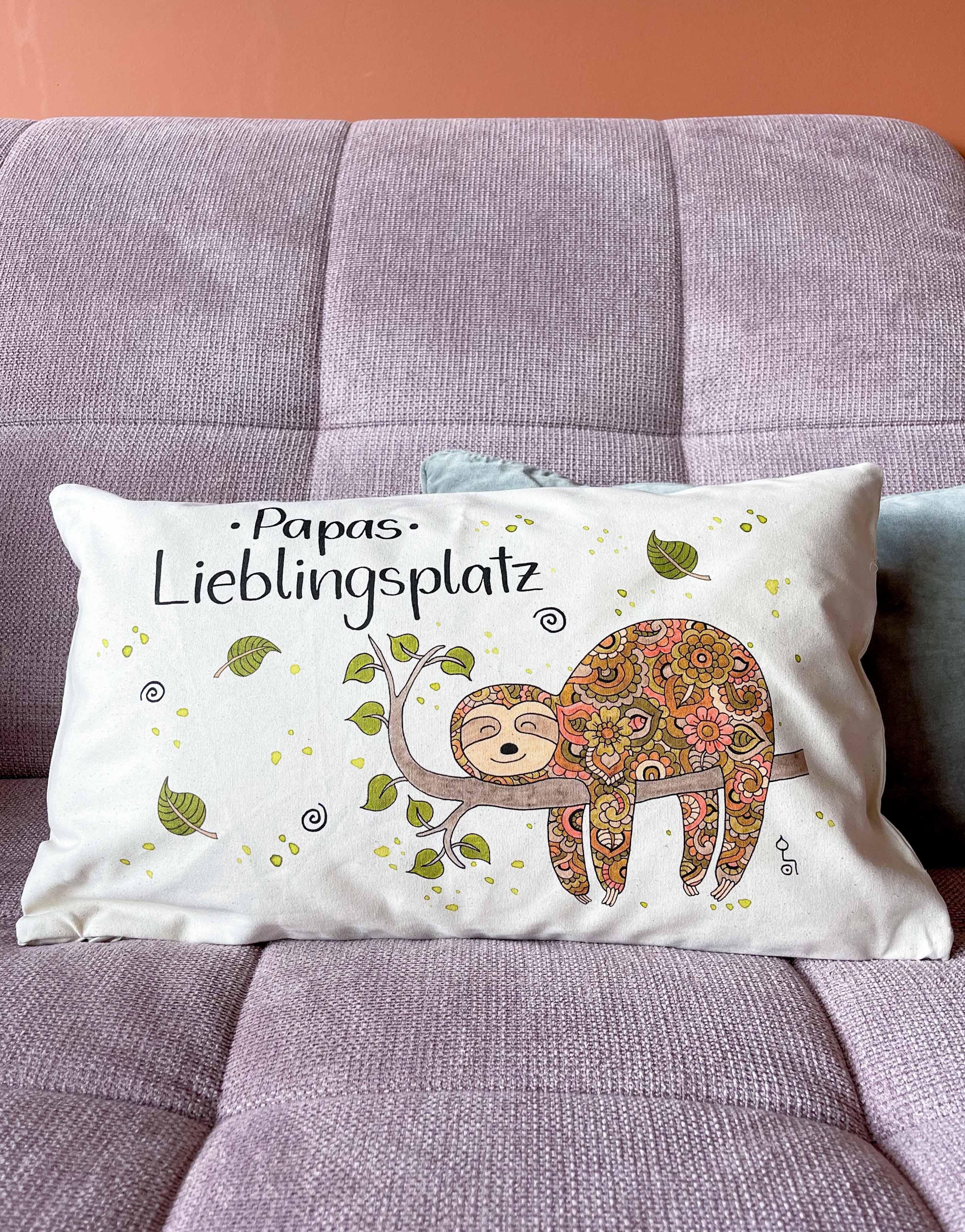 Kissenhülle "Papas Lieblingsplatz"