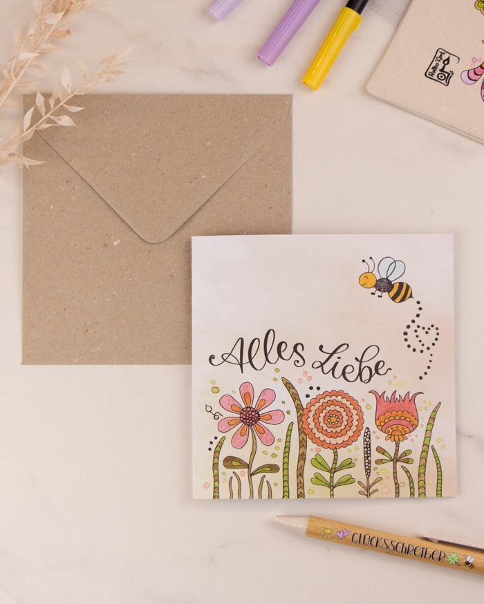 Klappkarte "Alles Liebe"