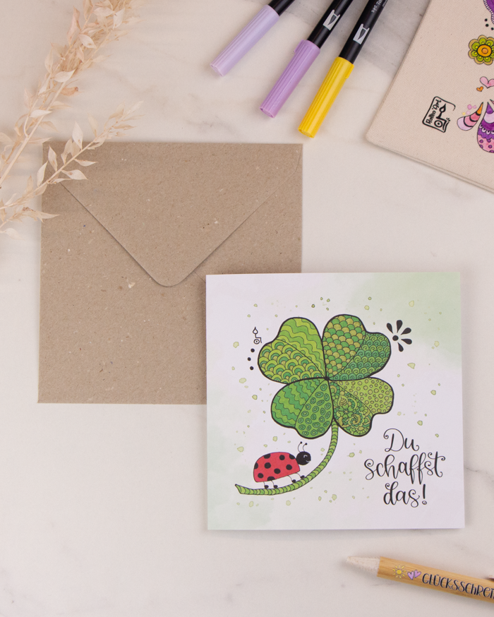 Klappkarte "Du schaffst das"