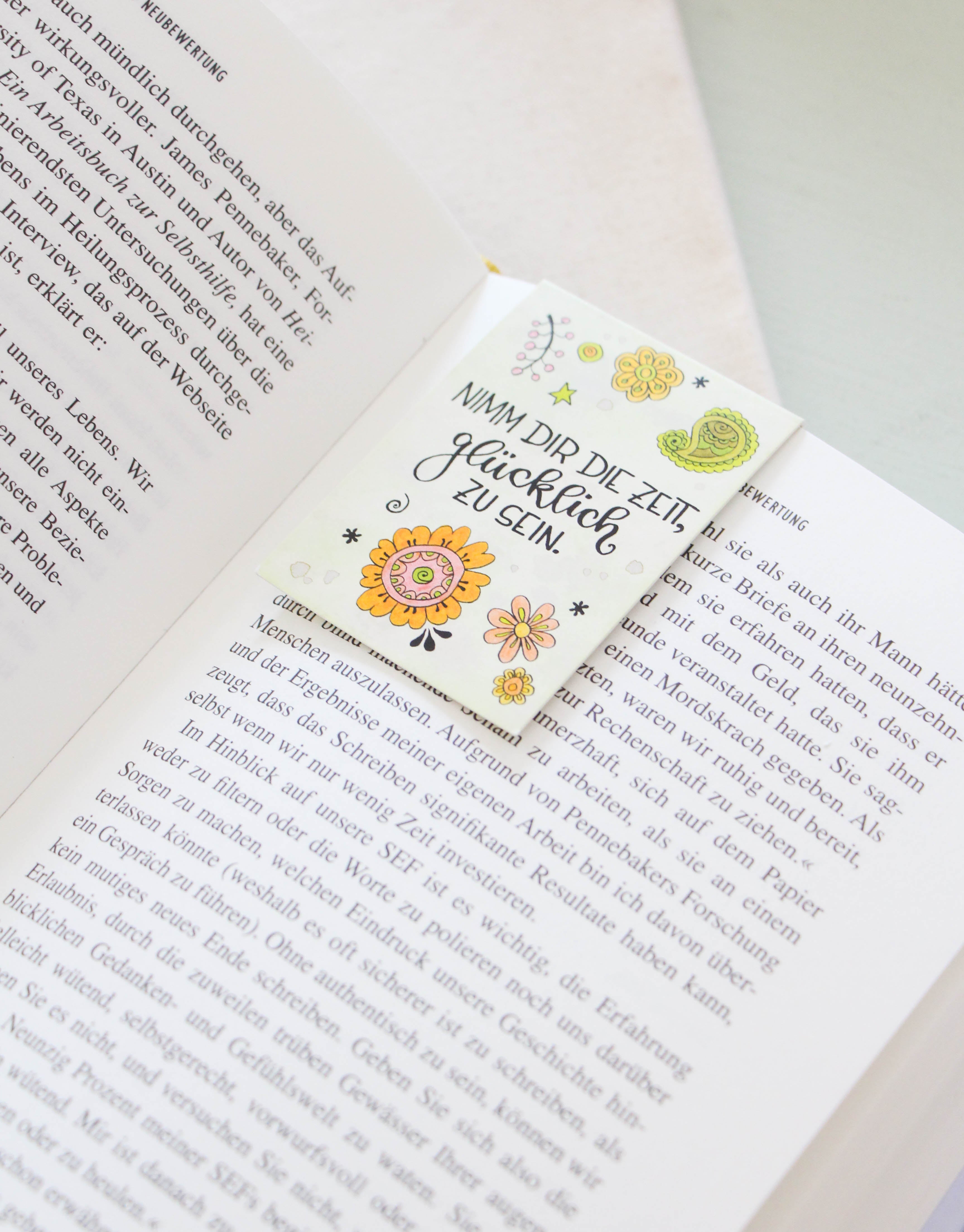 Lesezeichen "Nimm dir die Zeit"