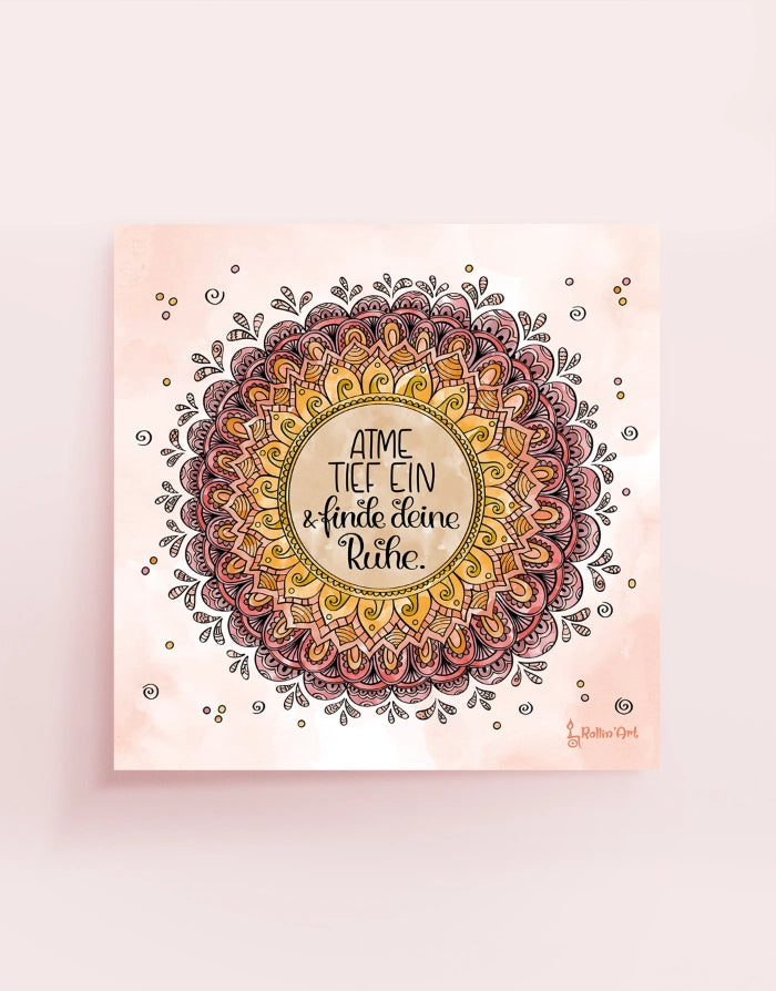 Poster „Atme tief ein & finde deine Ruhe“