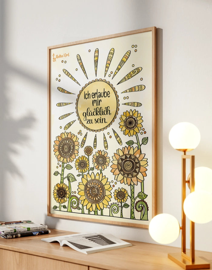 Poster „Ich erlaube mir, glücklich zu sein“