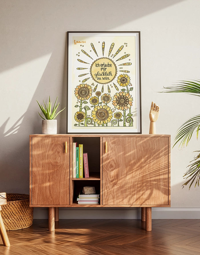 Poster „Ich erlaube mir, glücklich zu sein“