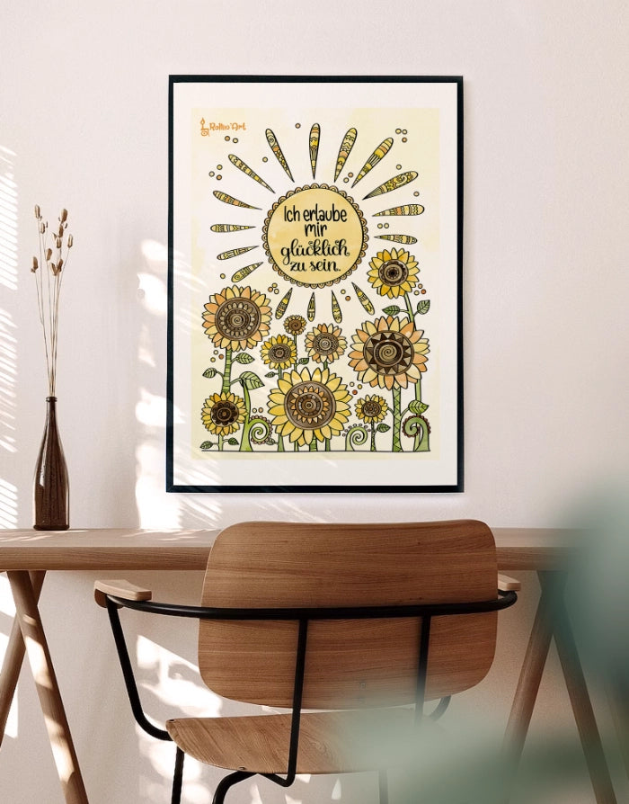 Poster „Ich erlaube mir, glücklich zu sein“