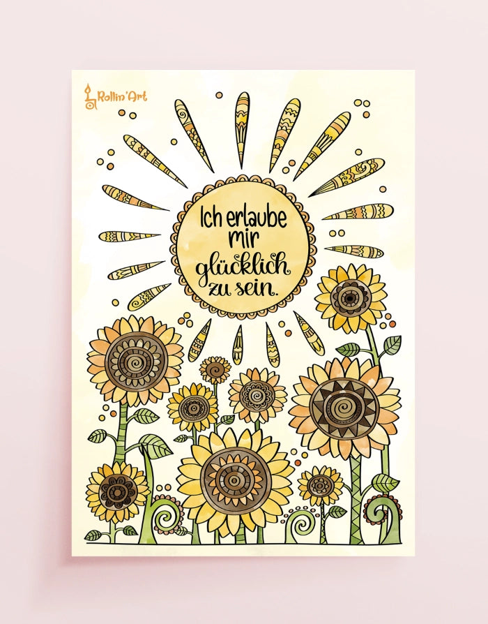 Poster „Ich erlaube mir, glücklich zu sein“