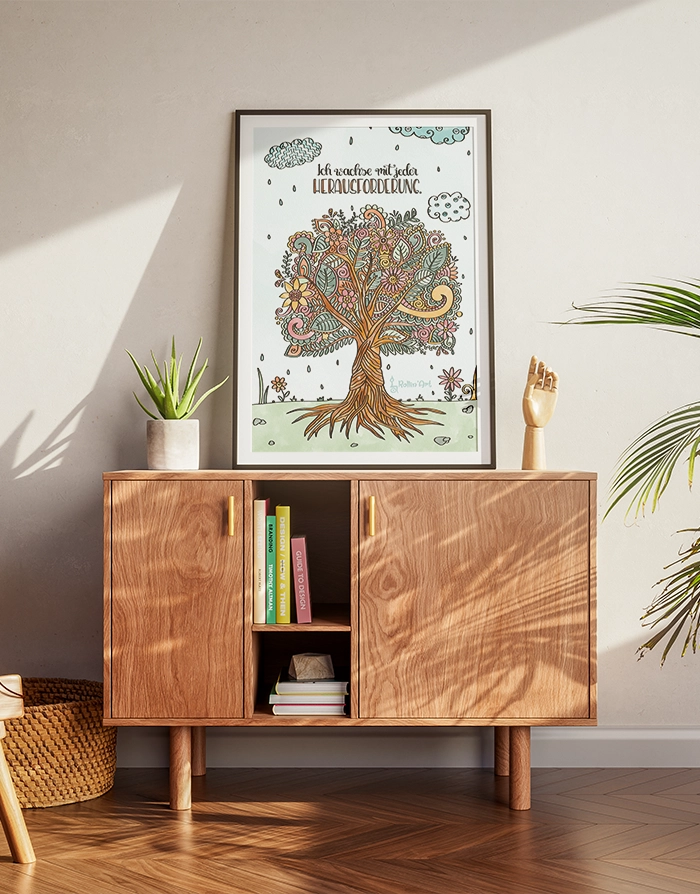 Poster „Ich wachse mit jeder Herausforderung“