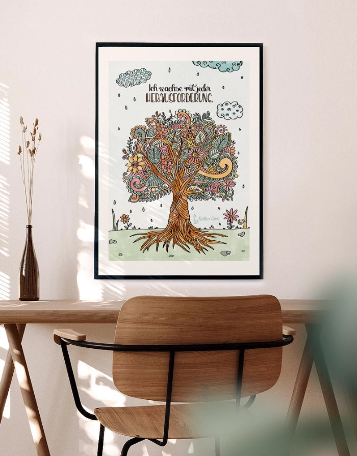 Poster „Ich wachse mit jeder Herausforderung“