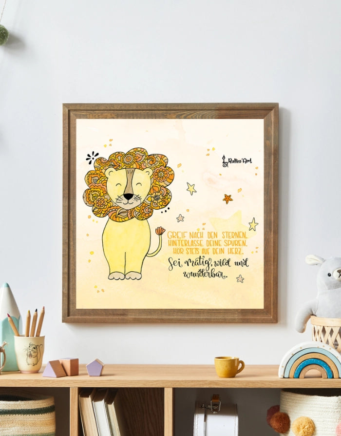 Poster „Sei mutig, wild und wunderbar“