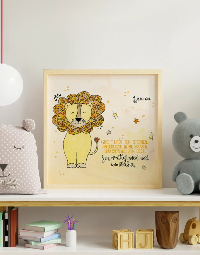 Poster „Sei mutig, wild und wunderbar“