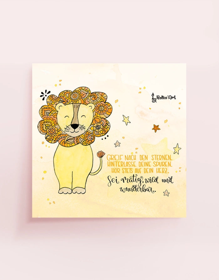 Poster „Sei mutig, wild und wunderbar“