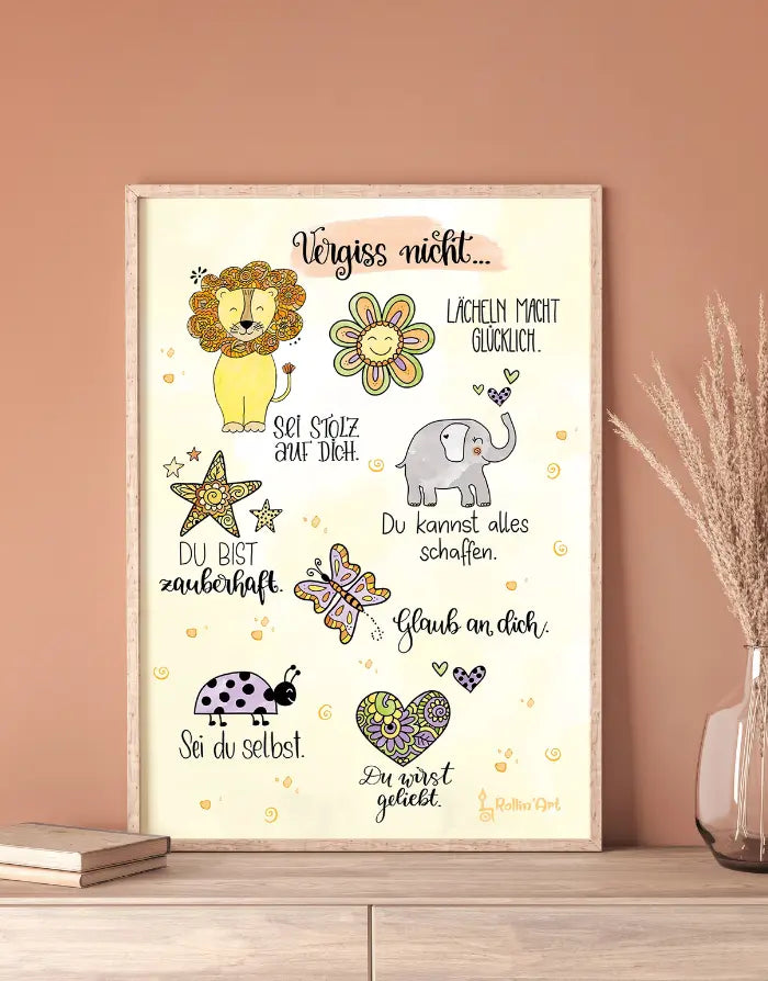 Poster „Vergiss nicht … du bist wunderbar“