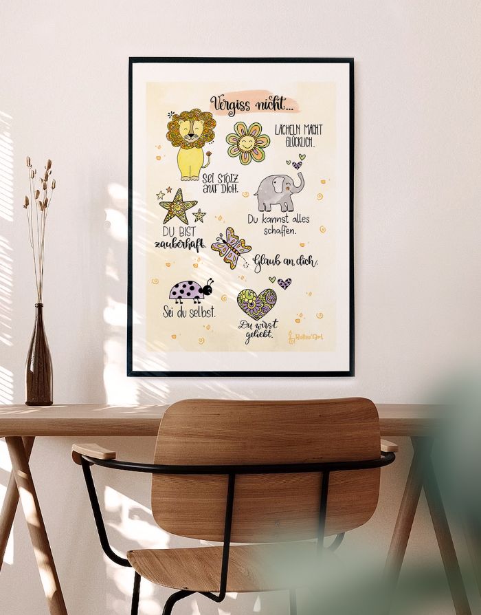 Poster „Vergiss nicht … du bist wunderbar“