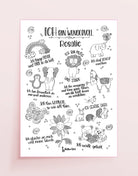Poster zum Ausmalen "Affirmationen" mit Wunschname