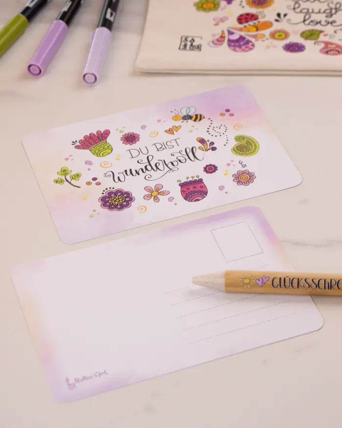 Postkarte "Du bist wundervoll"